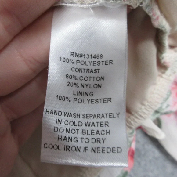 Fate Women's Ruched Floral Lace Crop Top Long Sleeve Ruffle Casual Pink M 178 - Picture 4 of 14